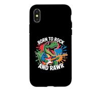 Born to Rock & Rawr Rocking T-Rex Case for iPhone X/XS