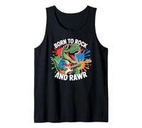 Born to Rock & Rawr Rocking T-Rex Tank Top