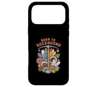 Born To Rockhound Geology Fossil Crystal Rock Collector Case for iPhone 17 Pro Max
