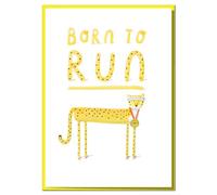 Born to Run. Funny Birthday, Good Luck or Congratulations Running Card