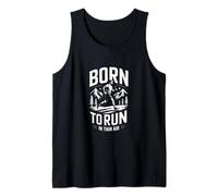 Born to Run in Thin Air Motivational Running Quote Tank Top