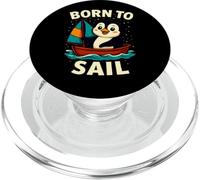 Born to Sail Penguin Graphic - Fun Nautical Adventure PopSockets PopGrip for MagSafe