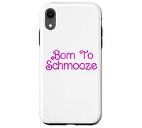 Born To Schmooze Jewish Yenta Yap Yiddish Slang Yenta Case for iPhone XR