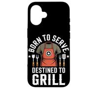 Born to Serve Destined to Grill Veterans Day Case for iPhone 16