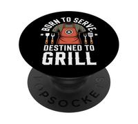 Born to Serve Destined to Grill Veterans Day PopSockets Adhesive PopGrip