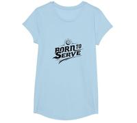 Born to Serve Volleyball Player Motivational Slogan T-Shirt, Girls, Baby Blue, Medium