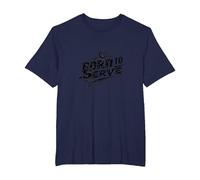 Born to Serve Volleyball Player Motivational Slogan T-Shirt, Men's Big and Tall, Navy, 6X Tall