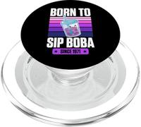 Born To Sip Boba Since 1971 Bubble Tea Theme Birthday Year PopSockets PopGrip for MagSafe