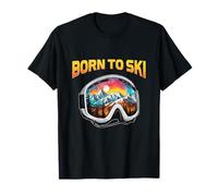 Born to Ski Funny Skiing Goggles Mountain Winter Sports T-Shirt