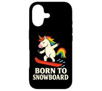 Born To Snowboard Funny Unicorn Snow Sport Design Case for iPhone 17