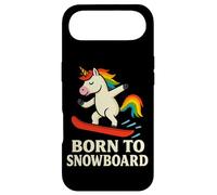 Born To Snowboard Funny Unicorn Snow Sport Design Case for iPhone Air