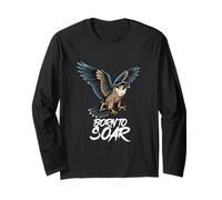 Born to Soar Falconer Falcon Lover and Falconry Fan Long Sleeve T-Shirt