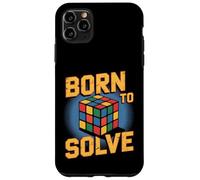Born to Solve Puzzle Cube Design Retro Speed Cubing Art Case for iPhone 11 Pro Max