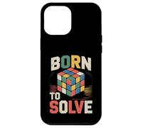 Born to Solve Puzzle Cube Design Retro Speed Cubing Art Case for iPhone 12 Pro Max