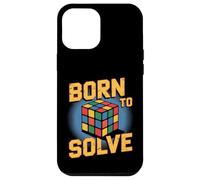Born to Solve Puzzle Cube Design Retro Speed Cubing Art Case for iPhone 12 Pro Max