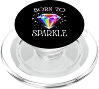 Born to Sparkle - Colorful Diamond Quote Design PopSockets PopGrip for MagSafe