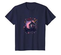 Born to Sparkle Unicorn for Women Magical Fantasy Slogan T-Shirt, Kids, Navy, 3 Years