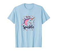 Born to Sparkle Unicorn for Women Magical Fantasy Slogan T-Shirt, Men, Baby Blue, 3XL