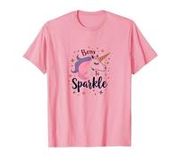 Born to Sparkle Unicorn for Women Magical Fantasy Slogan T-Shirt, Men, Pink, S