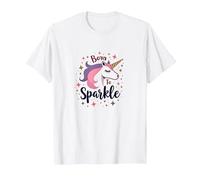 Born to Sparkle Unicorn for Women Magical Fantasy Slogan T-Shirt, Men, White, 6XL
