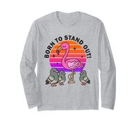 Born to Stand Out Cute Kawaii Flamingo Bird Summer Long Sleeve T-Shirt