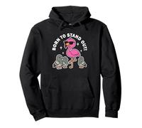 Born To Stand Out Cute Kawaii Flamingo Bird Summer Pullover Hoodie