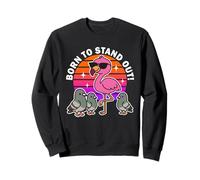 Born To Stand Out Cute Kawaii Flamingo Bird Summer Sweatshirt
