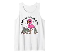 Born to Stand Out Cute Kawaii Flamingo Bird Summer Tank Top