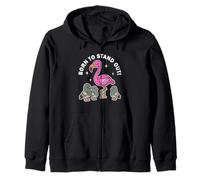 Born To Stand Out Cute Kawaii Flamingo Bird Summer Zip Hoodie
