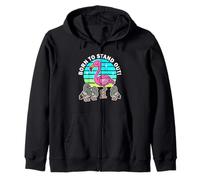 Born To Stand Out Cute Kawaii Flamingo Bird Summer Zip Hoodie
