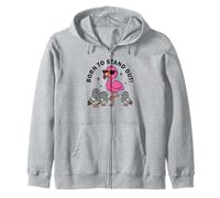 Born To Stand Out Cute Kawaii Flamingo Bird Summer Zip Hoodie
