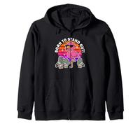 Born To Stand Out Cute Kawaii Flamingo Bird Summer Zip Hoodie