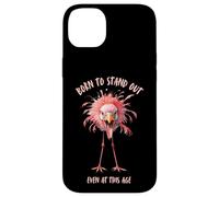 Born to Stand Out Even at This Age Funny Flamingo Case for iPhone 14 Plus