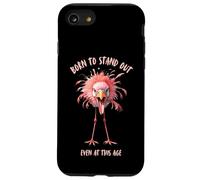 Born to Stand Out Even at This Age Funny Flamingo Case for iPhone SE (2020) / 7/8