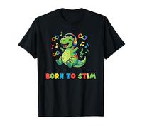 Born to Stim T-Rex Dinosaur Stimming Cool Autism Awareness T-Shirt