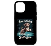 Born to Swim, Built Love | Playful Portuguese Water Dog Case for iPhone 12/12 Pro
