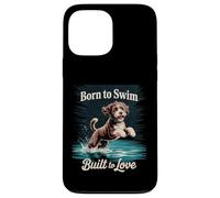 Born to Swim, Built Love | Playful Portuguese Water Dog Case for iPhone 13 Pro Max