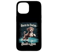 Born to Swim, Built Love | Playful Portuguese Water Dog Case for iPhone 15