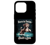 Born to Swim, Built Love | Playful Portuguese Water Dog Case for iPhone 16 Pro