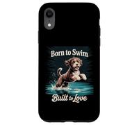 Born to Swim, Built Love | Playful Portuguese Water Dog Case for iPhone XR