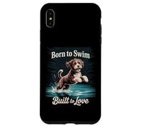 Born to Swim, Built Love | Playful Portuguese Water Dog Case for iPhone XS Max