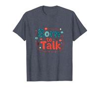 Born to Talk Speech Pathology Communicator Gift T-Shirt, Men, Heather Blue, 5XL
