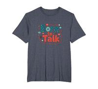 Born to Talk Speech Pathology Communicator Gift T-Shirt, Men's Big and Tall, Heather Blue, 2X Tall
