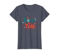 Born to Talk Speech Pathology Communicator Gift T-Shirt, Women, Heather Blue, S
