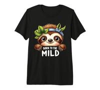 Born to The Mild Cute Tropical Jungle Sloth Premium T-Shirt