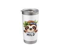 Born to The Mild Cute Tropical Jungle Sloth Stainless Steel Insulated Tumbler