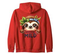 Born To The Mild Cute Tropical Jungle Sloth Zip Hoodie