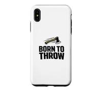 Born to Throw Lumberjack Axe Throwing Dad Shirt Case for iPhone XS Max
