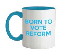 Born to Vote Reform - 11oz - Ceramic Two-Tone Mug for Coffee/Tea - Babyblue/White - One Size