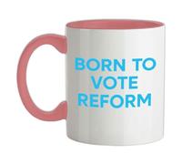 Born to Vote Reform - 11oz - Ceramic Two-Tone Mug for Coffee/Tea - BabyPink/White - One Size